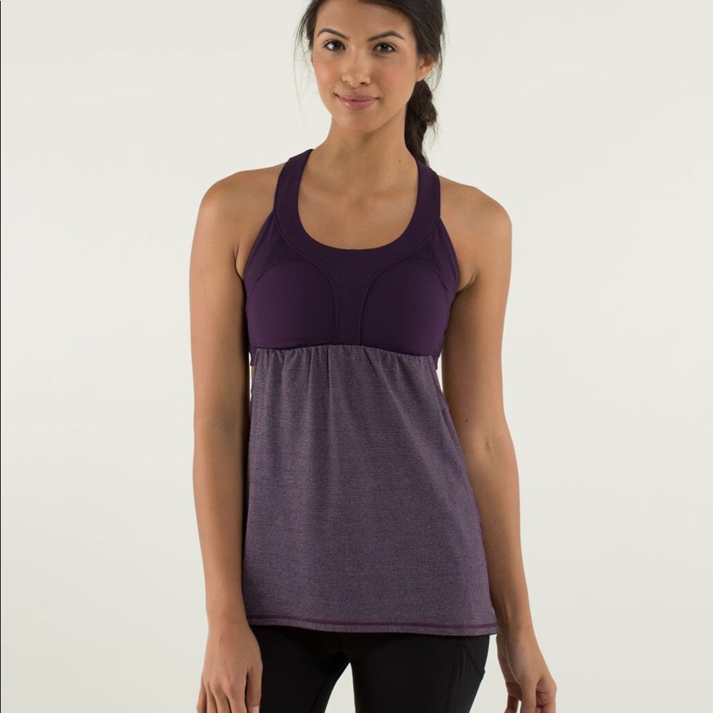 Lululemon 2-In-Run Tank in Deep Zinfandel